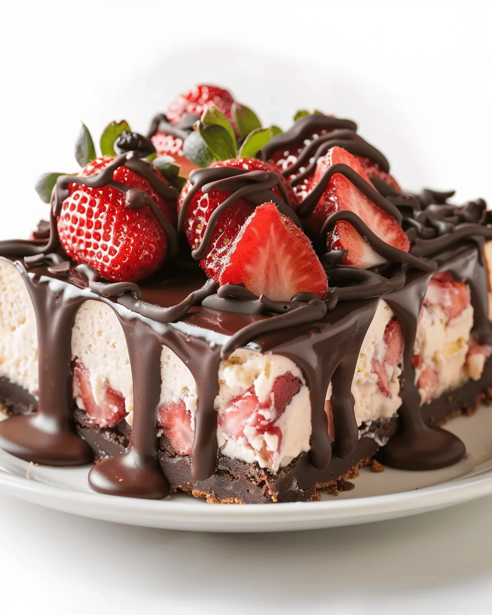 Chocolate Covered Strawberry Cheesecake