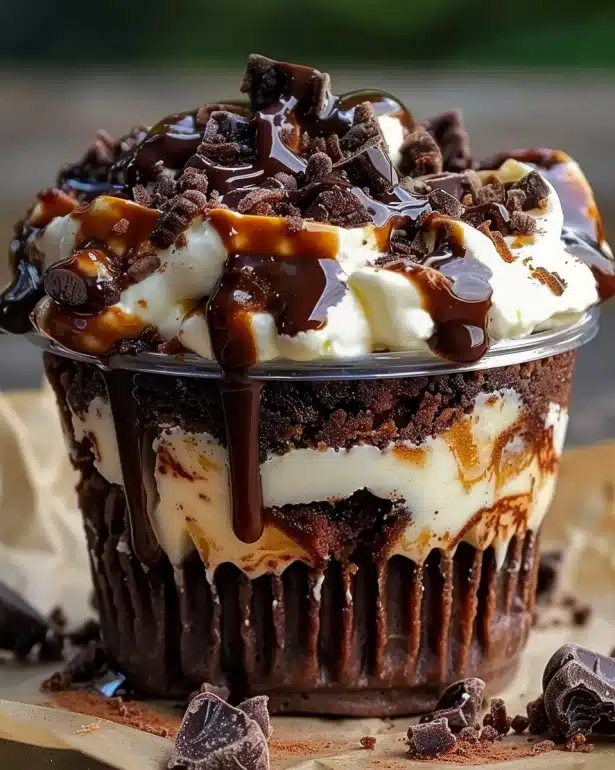 Loaded Brownie Cheesecake Cups