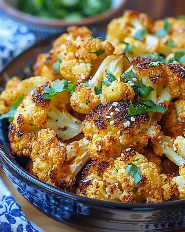 Sweet and Spicy Baked Cauliflower