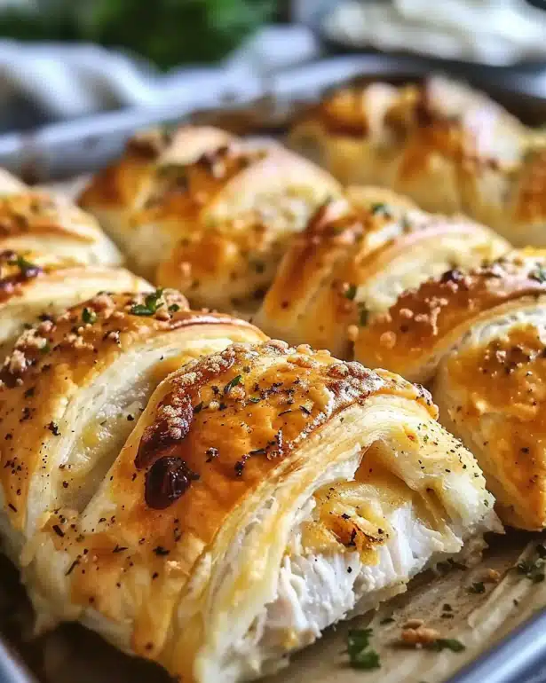 Baked Chicken Stuffed Crescent Rolls