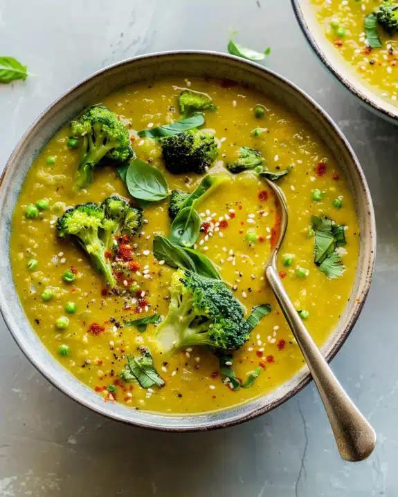 Broccoli-Quinoa Soup With Turmeric and Ginger