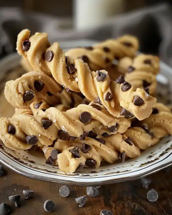 Chocolate Chip Cookie Dough Twists