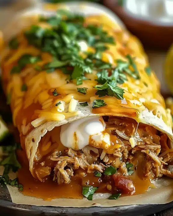 Creamy Chile Colorado Burritos