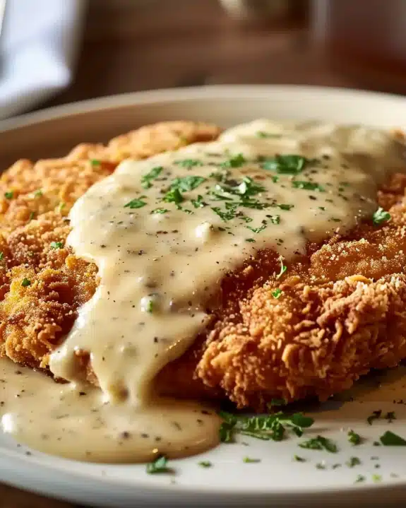 Crispy Buttermilk Chicken Fried Steak with Country Gravy
