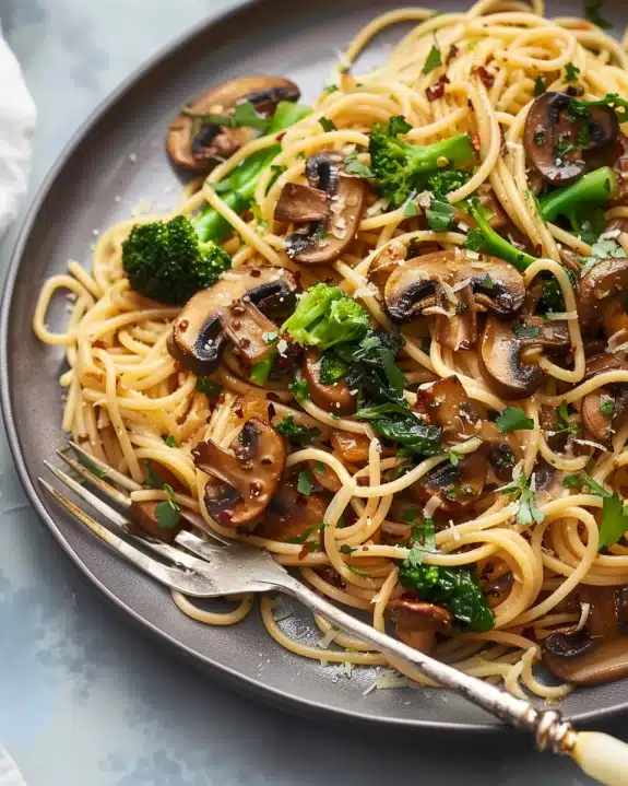 Mushroom Pasta Stir-Fry