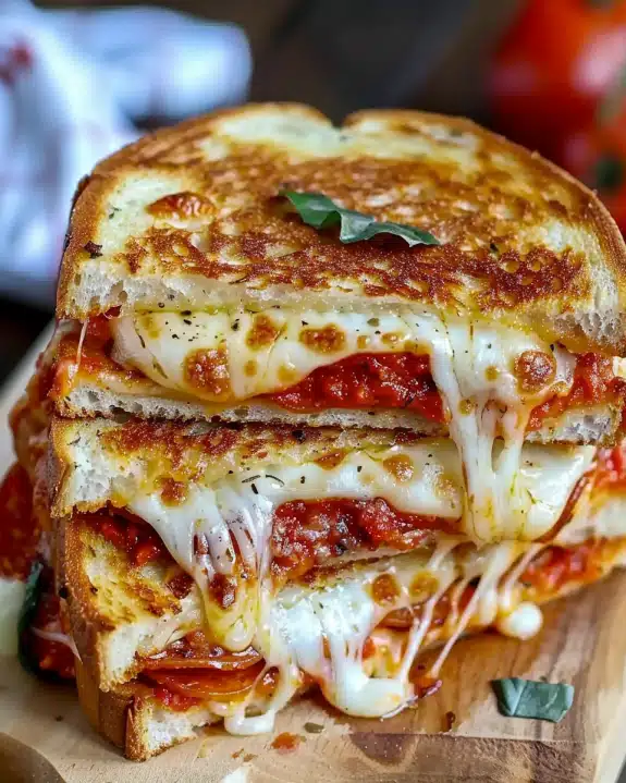 Pizza Grilled Cheese Sandwiches