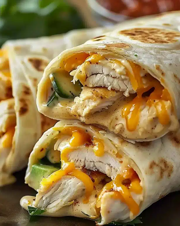 Quick Cheesy Chicken Wrap