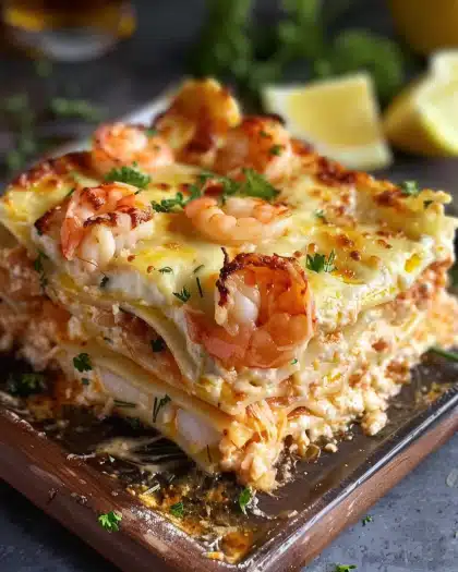 Seafood Lasagna with Shrimp & Crab