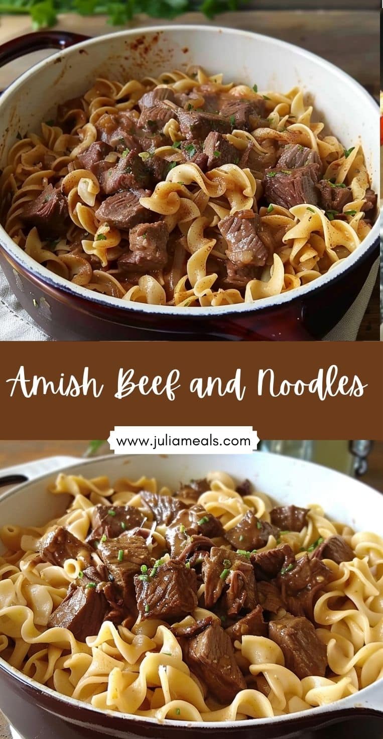 Amish Beef and Noodles Julia Meals
