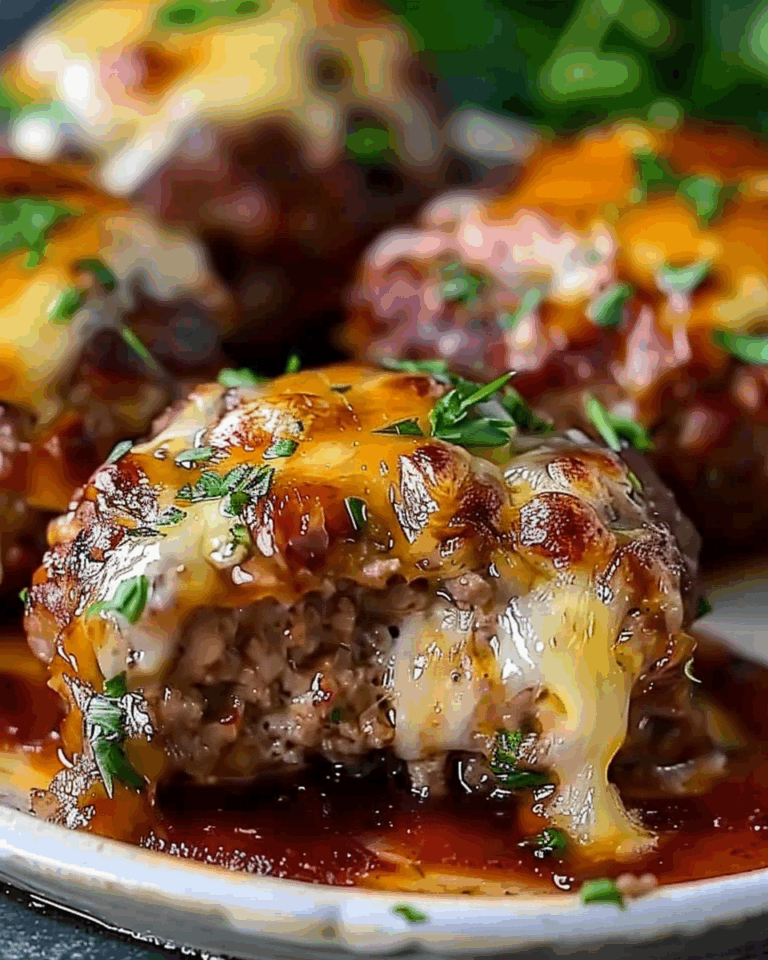 Cheesy Stuffed Meatloaf Bites
