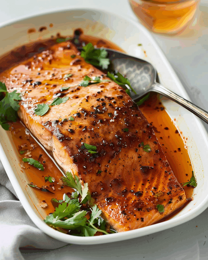 Chile Crisp and Honey Roasted Salmon