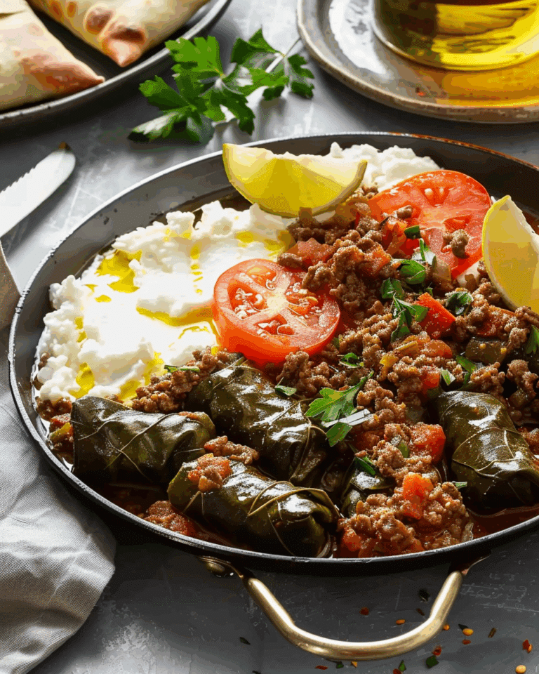 Dolma and Ground Beef Skillet