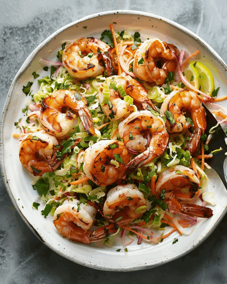 Grilled Shrimp With Spicy Slaw