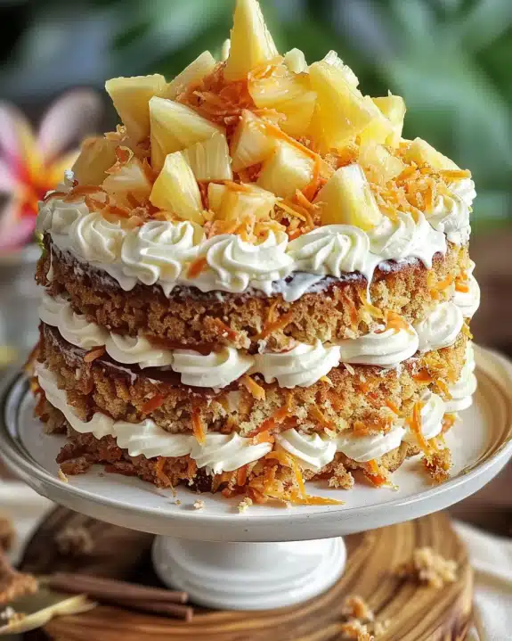 Hawaiian Carrot Pineapple Cake
