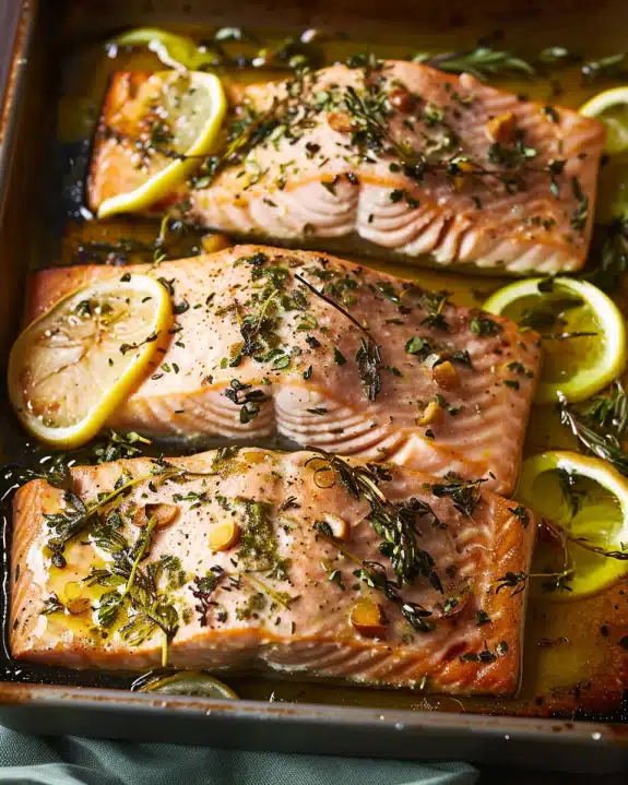 Olive-Oil Baked Salmon