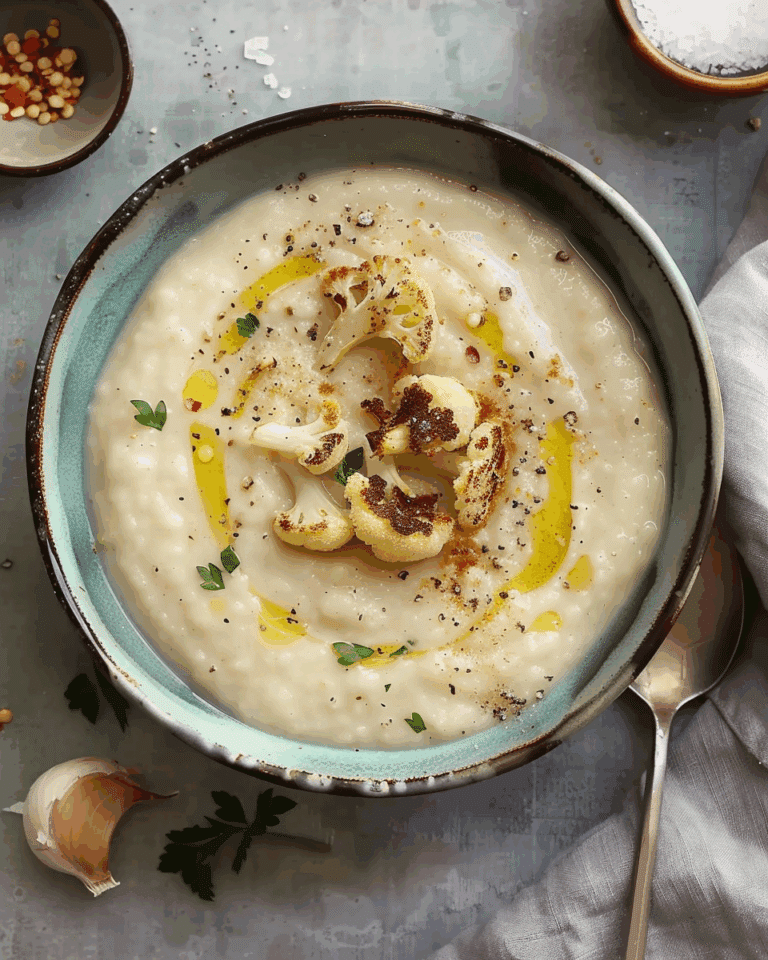 Roasted Cauliflower and Garlic Soup