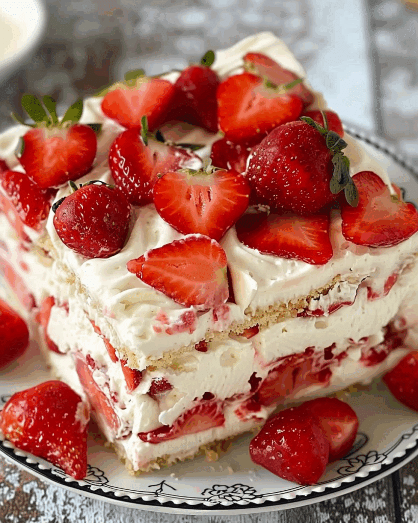 Strawberry Cream Cheese Icebox Cake