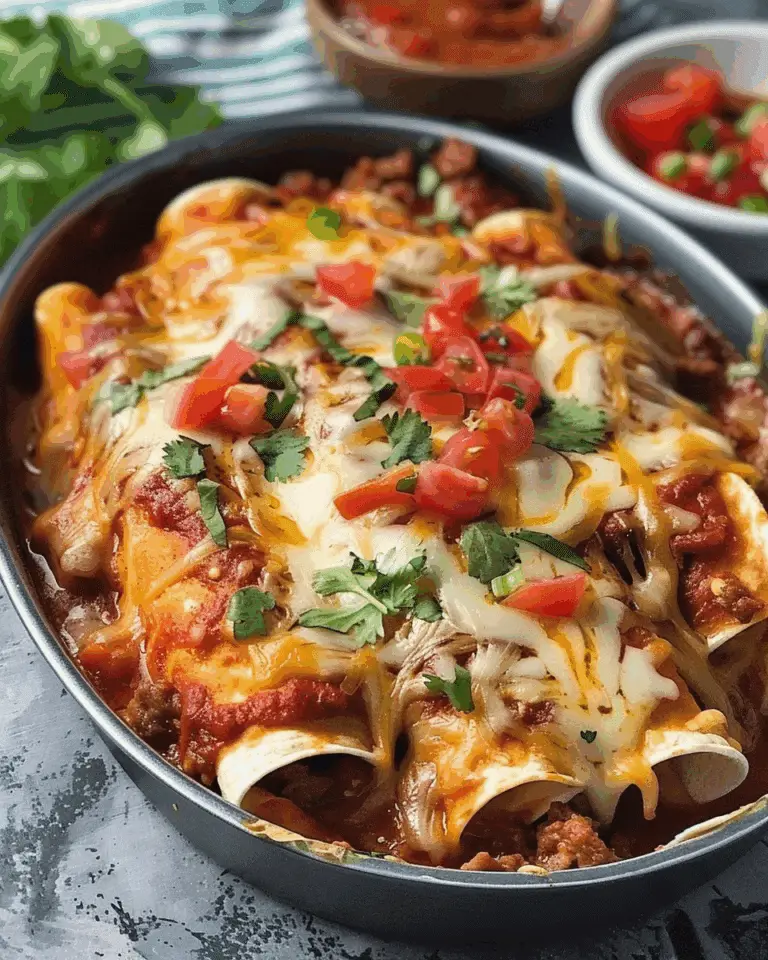 Pizza Enchiladas with Ground Beef