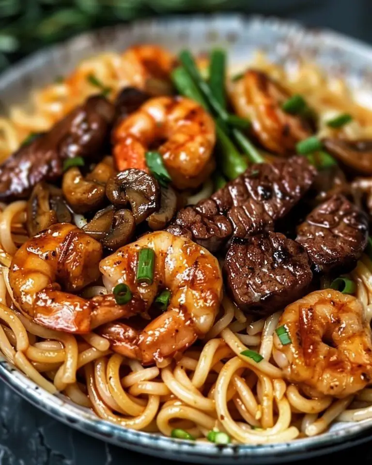 Surf and Turf Garlic Noodles