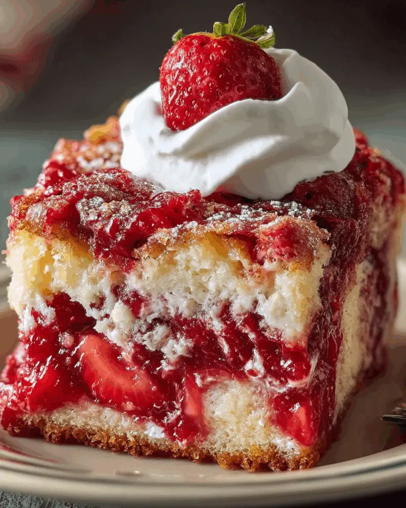 Strawberry Earthquake Cake Delight