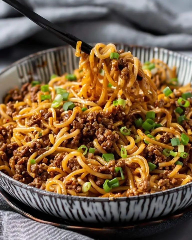 Mongolian Ground Beef Noodles