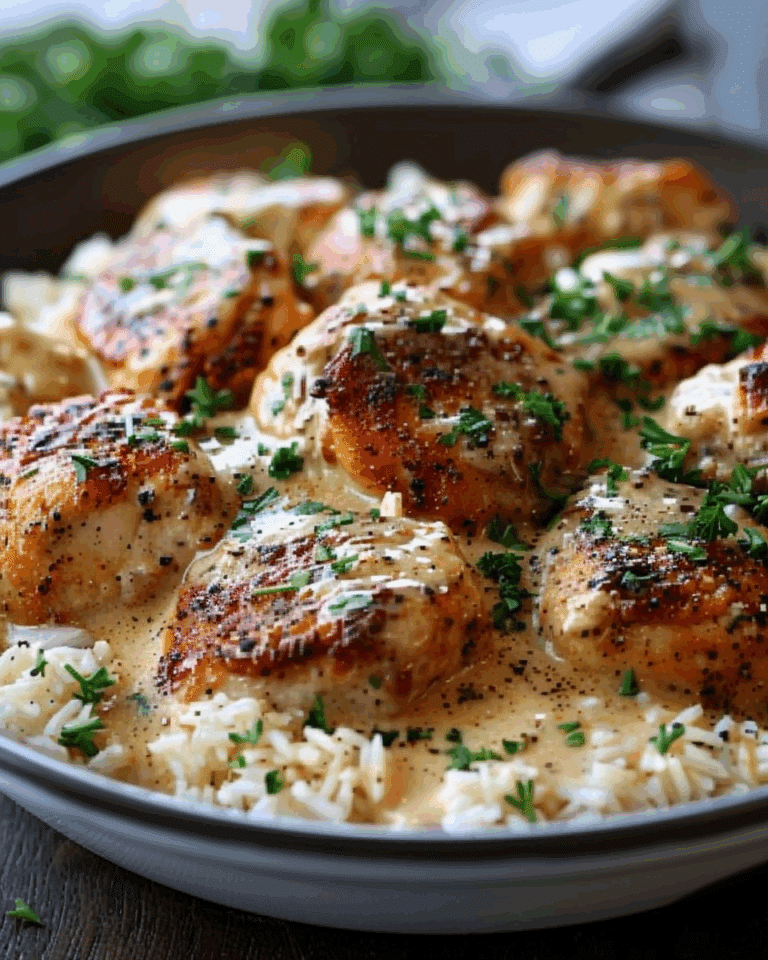Creamy Smothered Chicken and Rice