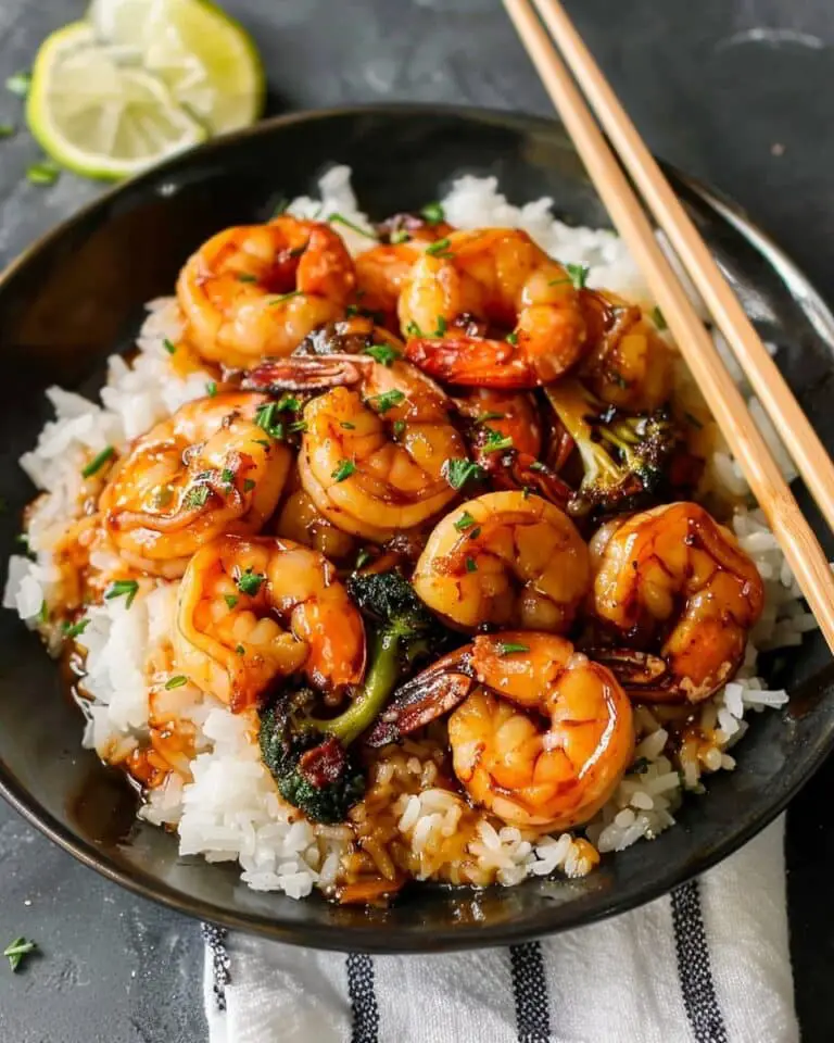 Honey garlic shrimp stir fry