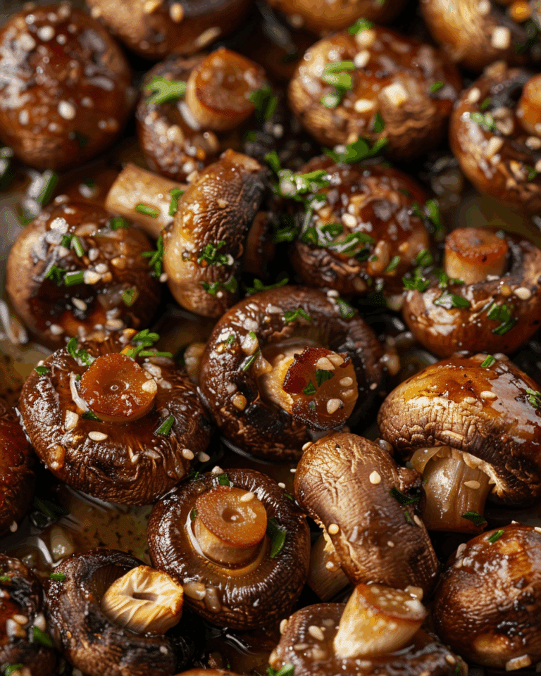 Easy Oven-Roasted Mushrooms with Soy Sauce & Honey