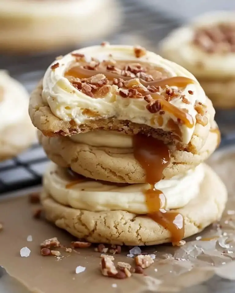 Salted Caramel Cheesecake Cookies