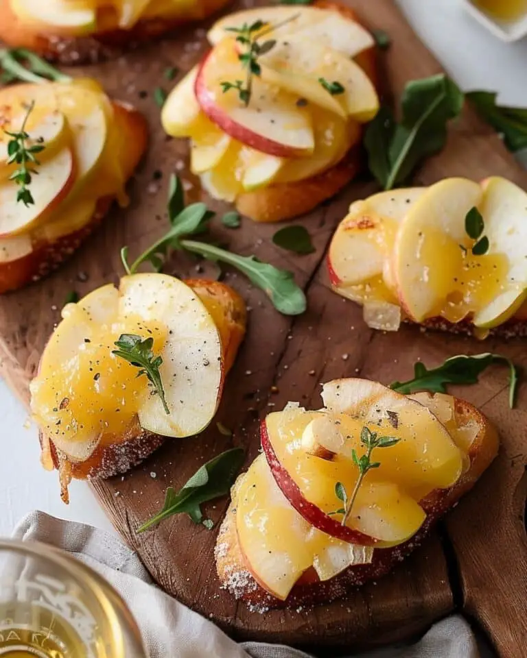 Apple and Cheddar Crostini