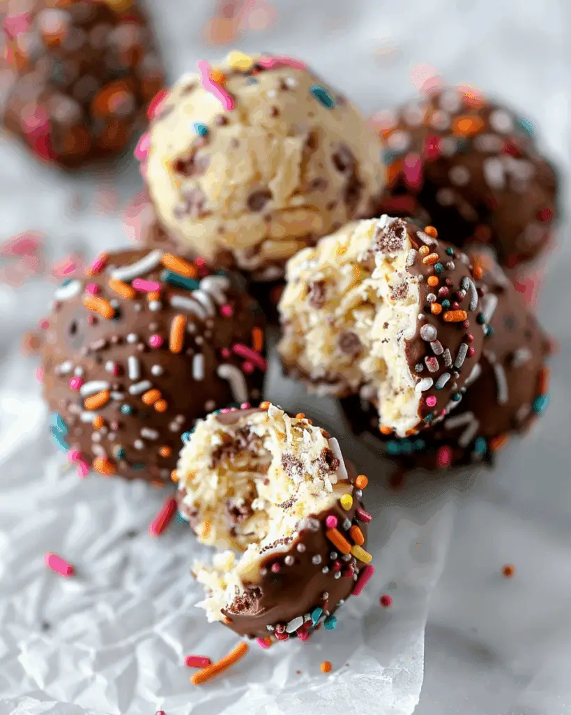 Cake Batter Protein Balls