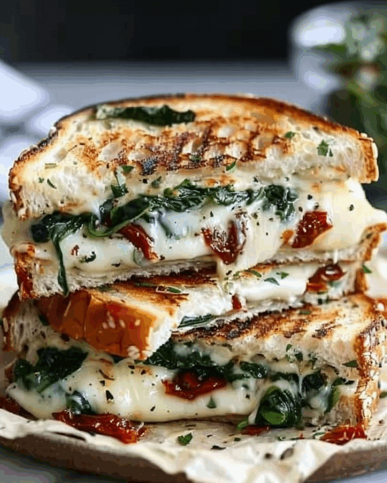 Mediterranean Grilled Cheese with Sun-Dried Tomato, Spinach, and Ricotta