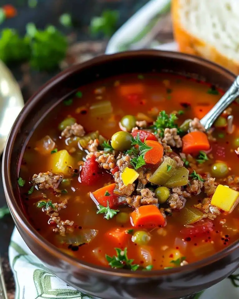 Vegetable Ground Beef Soup