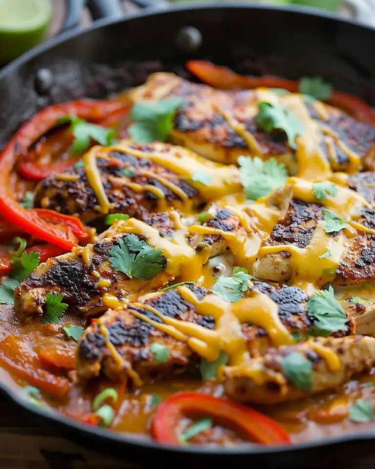 Queso Chicken Fajita Skillet