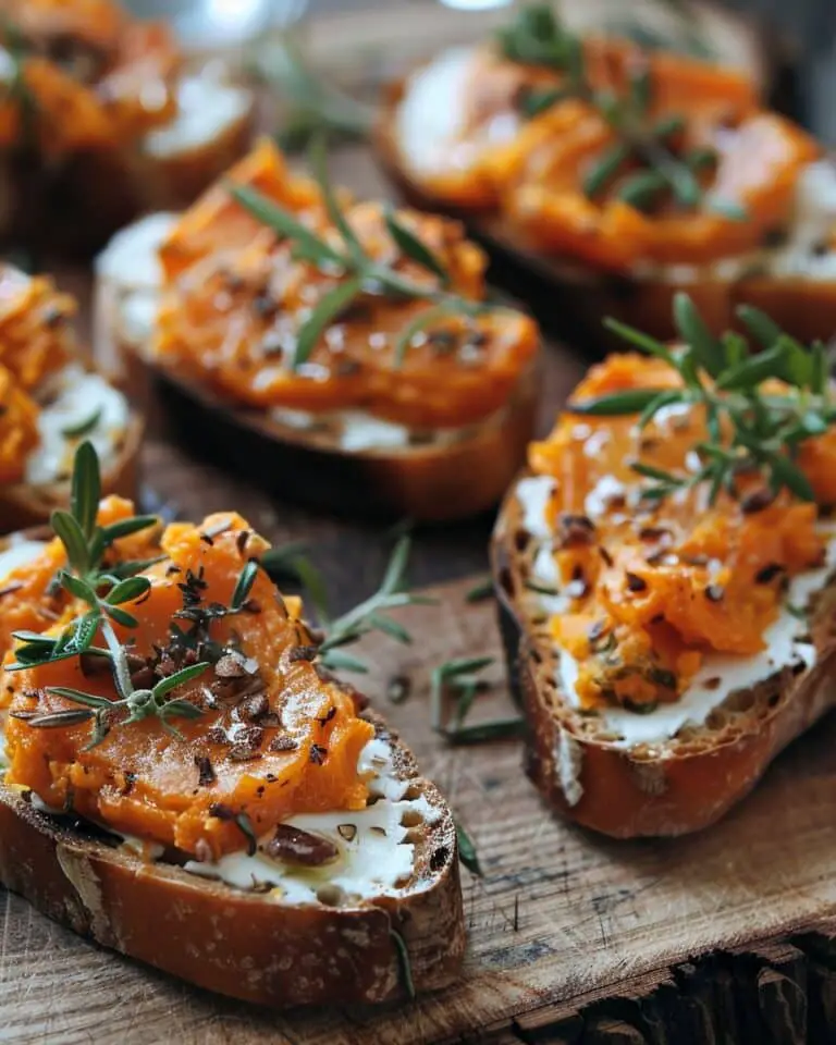 Sweet Potato and Goat Cheese Crostini