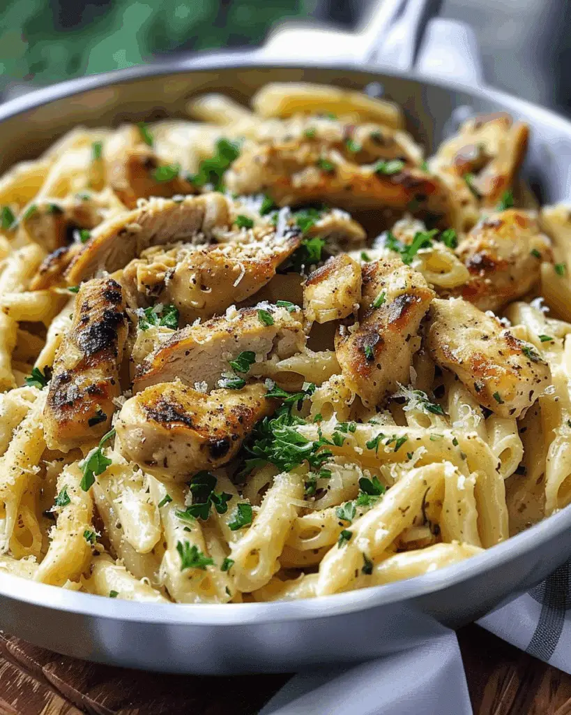 Easy Garlic Parmesan Chicken Pasta