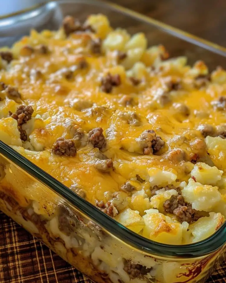 Cheesy Ground Beef & Potato Casserole
