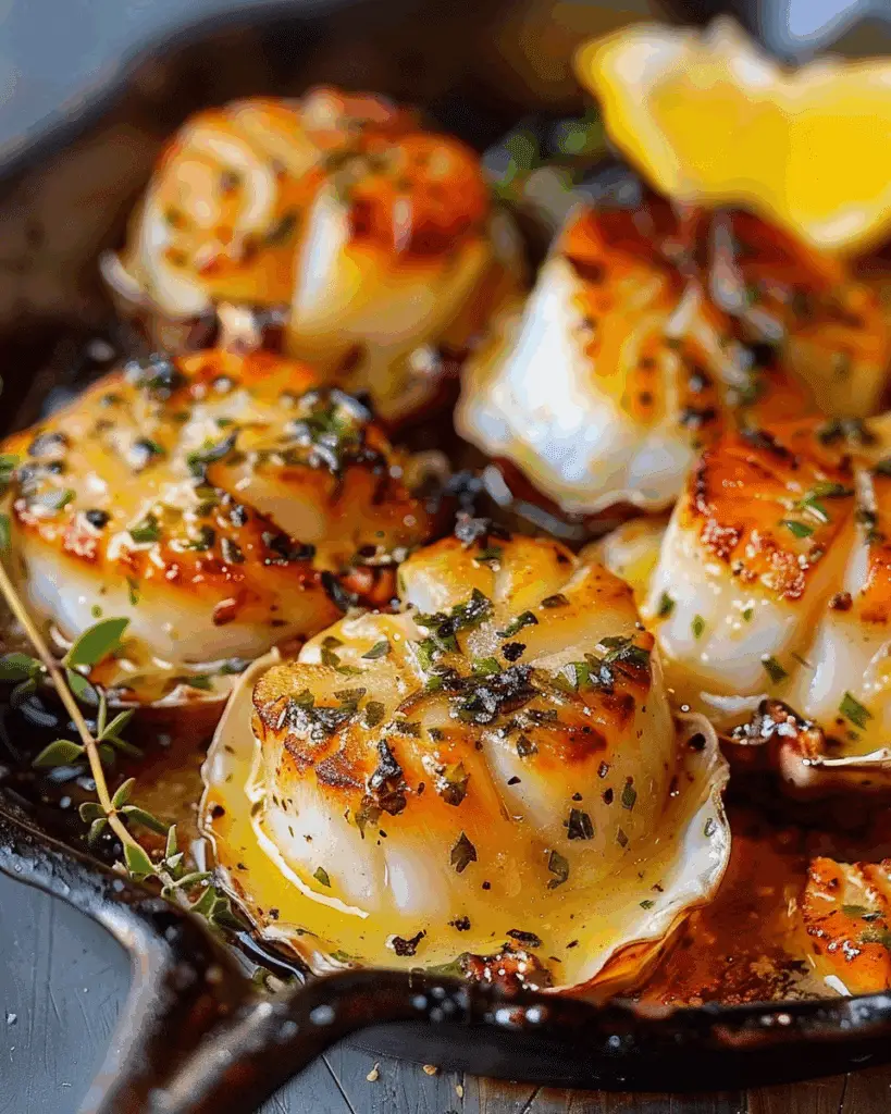 Garlic Butter Baked Scallops