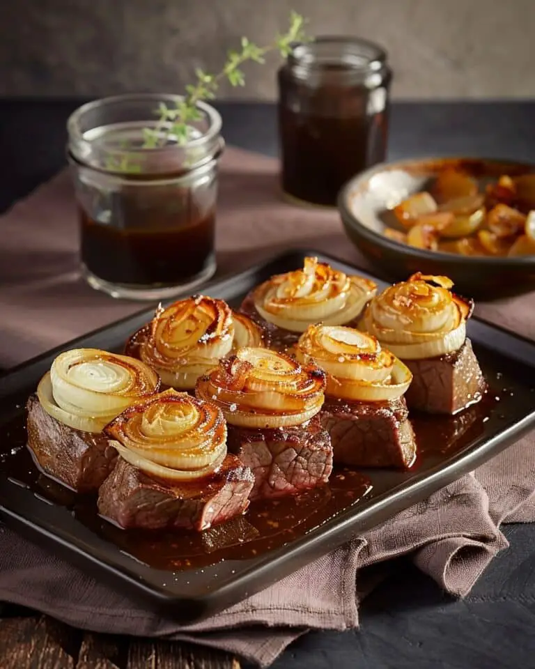 Roasted Beef Tenderloin with French Onions