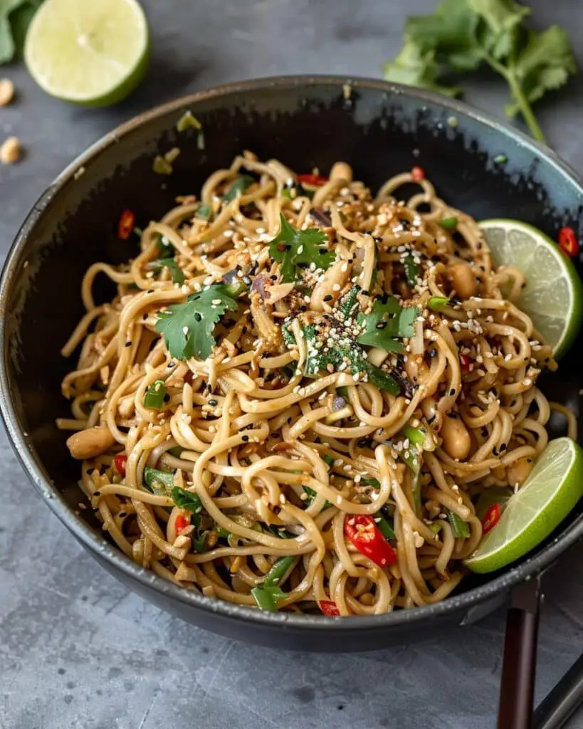 Stir Fried Peanut Sauce Noodles