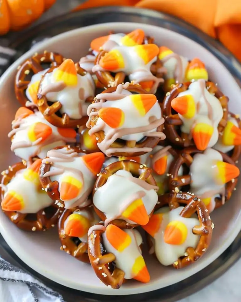 Candy Corn Pretzel Bites