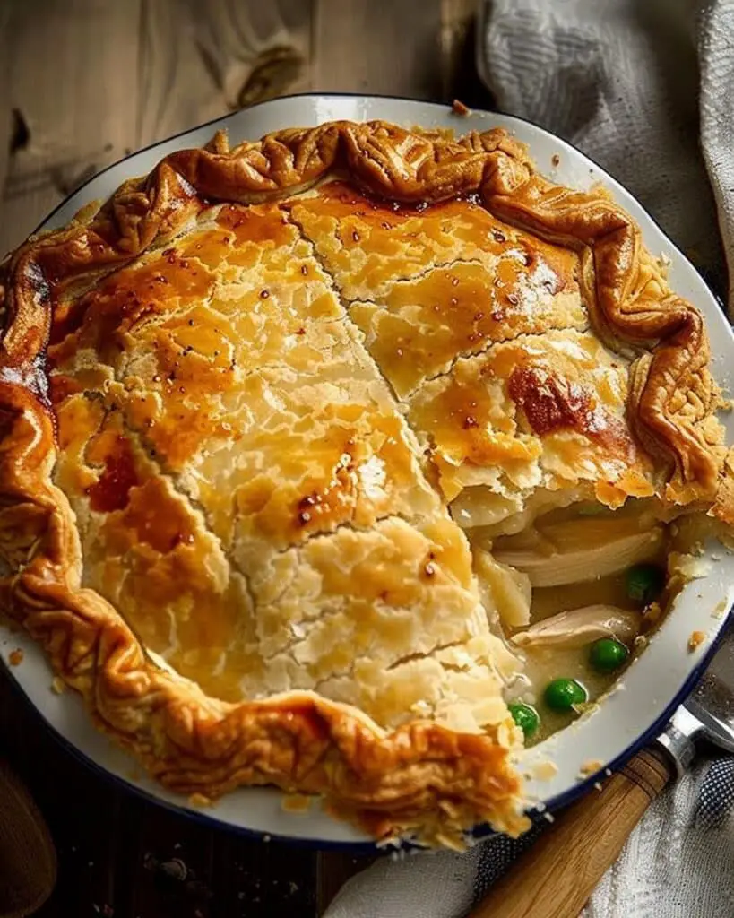 Golden Chicken Pot Pie with Buttery Crust