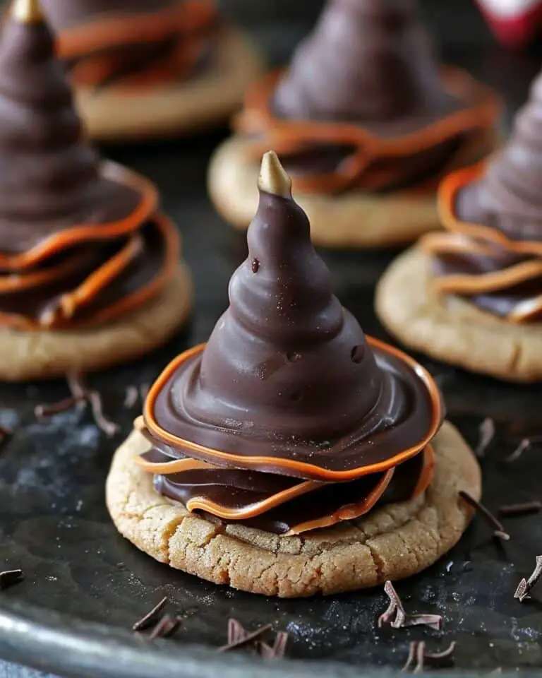 Fudge Stripe Witch Hat Cookies