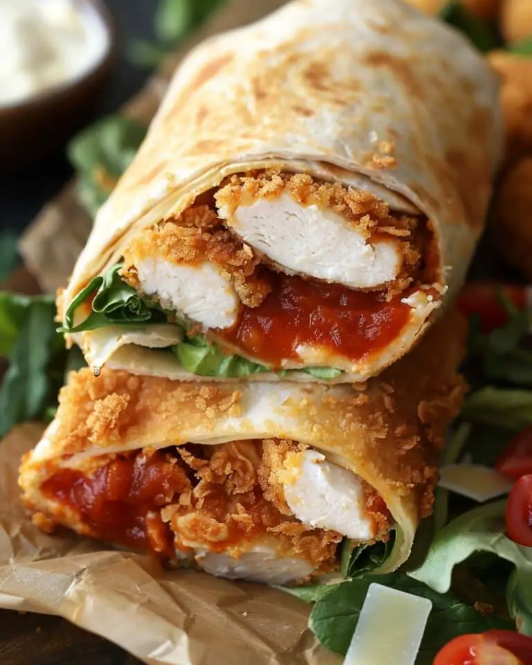 Crunchy Crispy Air Fryer Chicken & Mozzarella Wraps