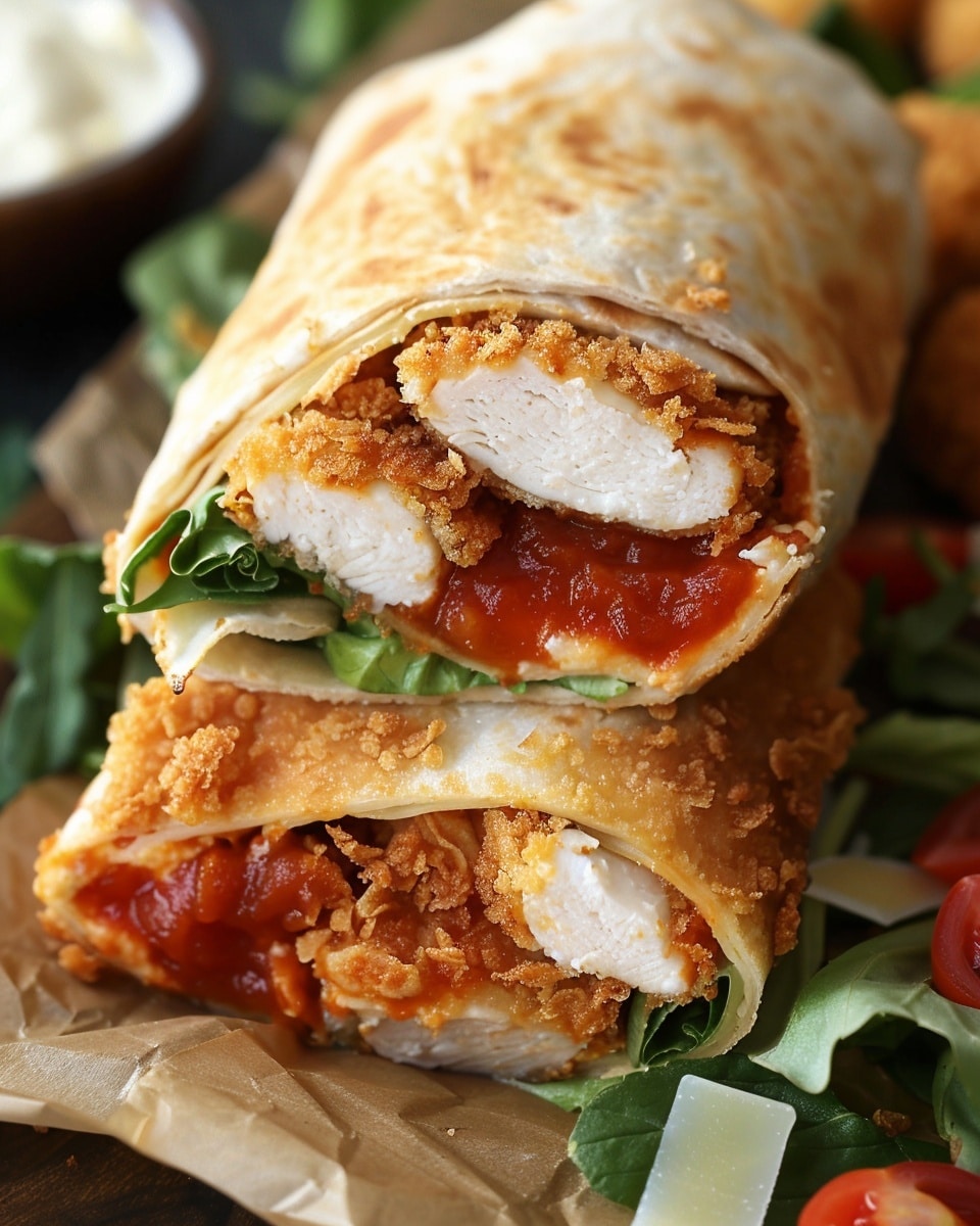 Crunchy Crispy Air Fryer Chicken & Mozzarella Wraps