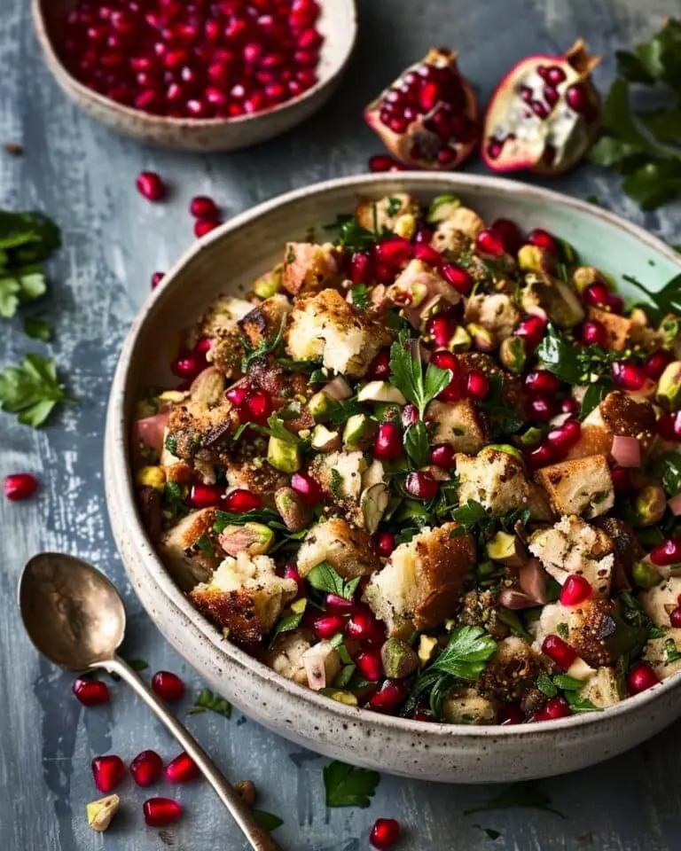 Zaatar Spiced Pomegranate Pistachio Stuffing