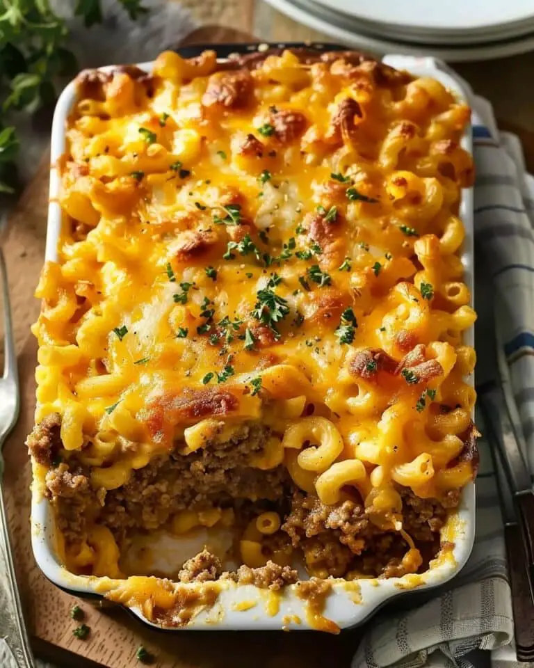 Mac & Cheese Meatloaf Casserole