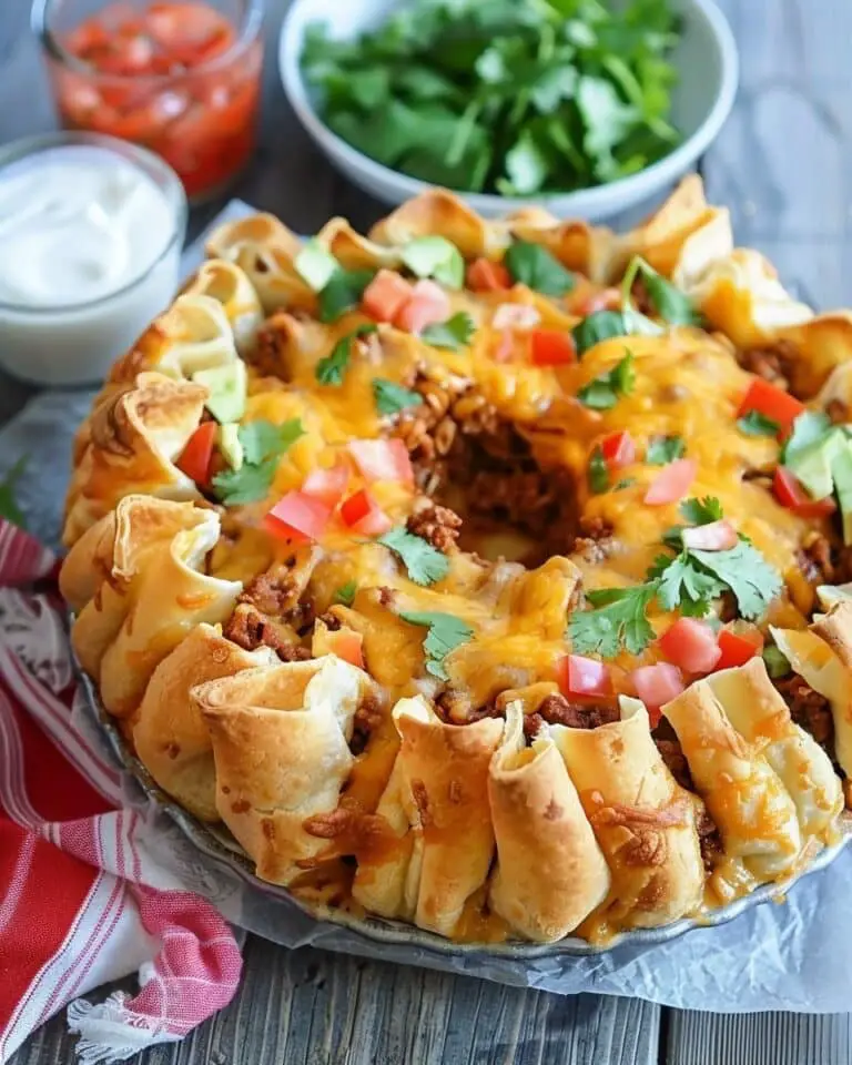Cheesy Mini Taco Bake Ring