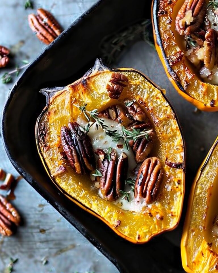 Maple Pecan Roasted Acorn Squash