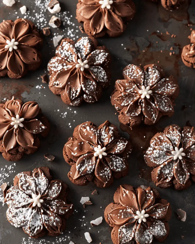 Chocolate Blossom Cookies